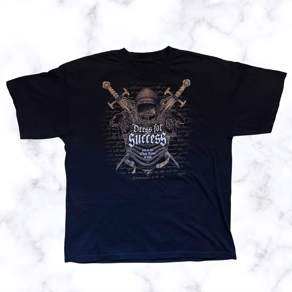 Russ Black and Gold Short Sleeve Tee with Edgy Graphic